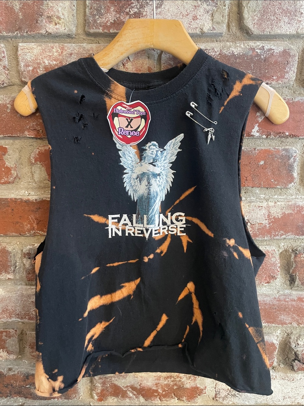 Falling in Reverse Graphic Distressed Muscle Tee
